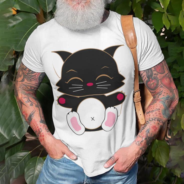 Cat Cut Cat Cat Lovers Black Cat Funny Cat Birthday Cat Gift Cat Danger Kitty Unisex T-Shirt Gifts for Old Men