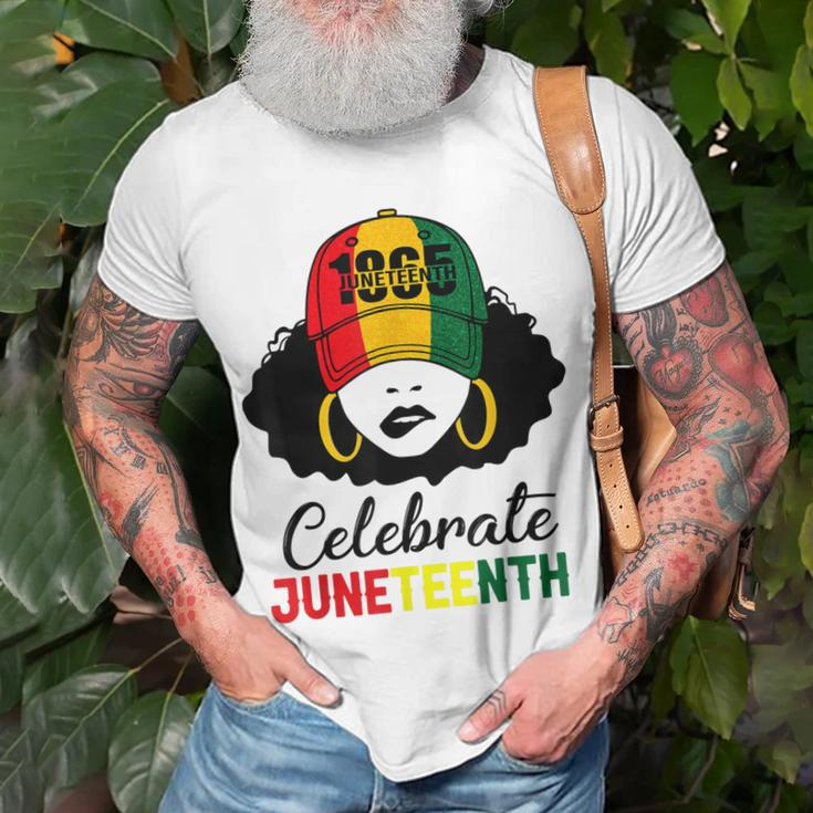 Celebrate Junenth 1865 Black Girl Magic Melanin Women Unisex T-Shirt Gifts for Old Men