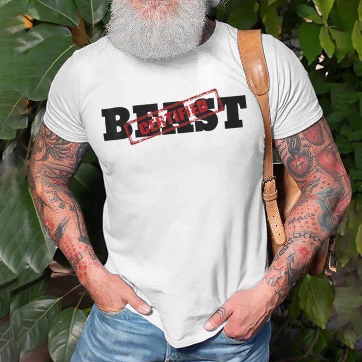 Certified Beast Athletic Workout Fitness 486 Trending Shirt Unisex T-Shirt Gifts for Old Men