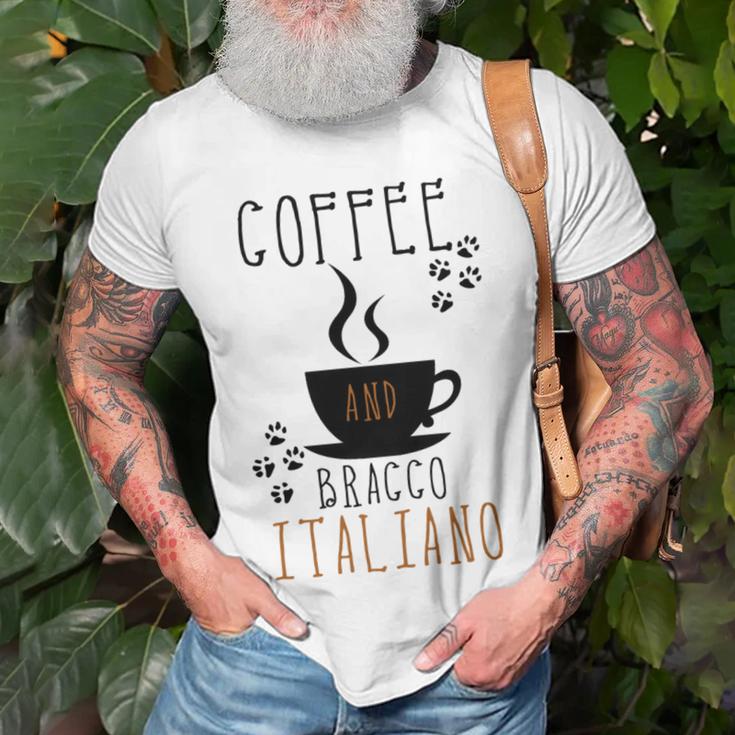 Coffee And Bracco Italiano Unisex T-Shirt Gifts for Old Men