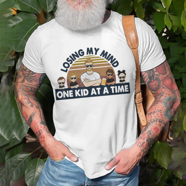 Dad Losing My Mind One Kid At A Time Unisex T-Shirt Gifts for Old Men