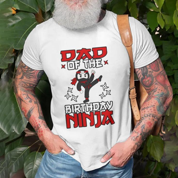 Dad Of The Birthday Ninja Shinobi Themed Bday Party Unisex T-Shirt Gifts for Old Men