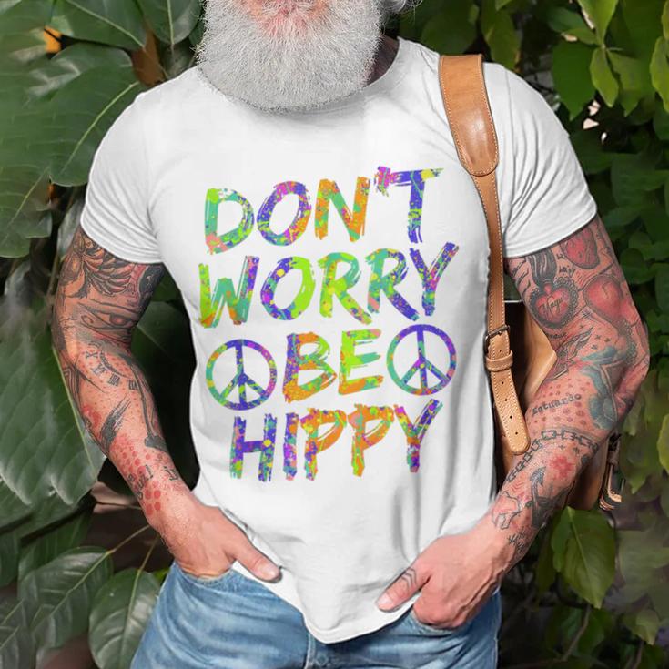 Donut Worry Be Happy Unisex T-Shirt Gifts for Old Men