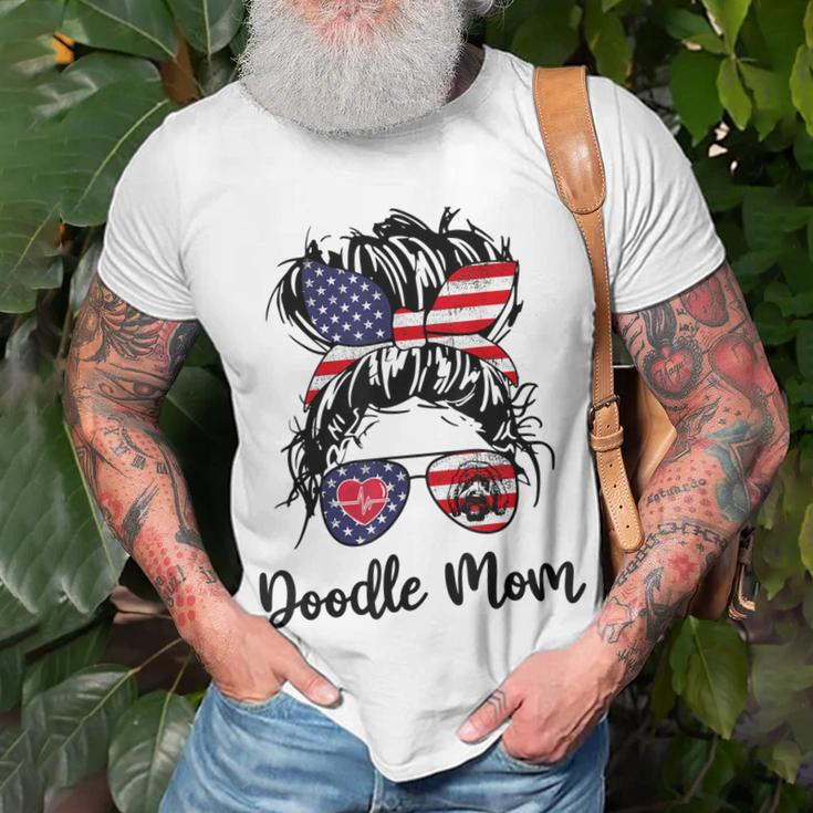 Doodle Mom Happy 4Th Of July American Flag Day Unisex T-Shirt Gifts for Old Men