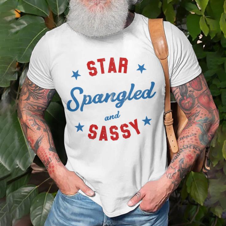 Fourth Of July Star Spangled Sassy Cute 741 Shirt Unisex T-Shirt Gifts for Old Men