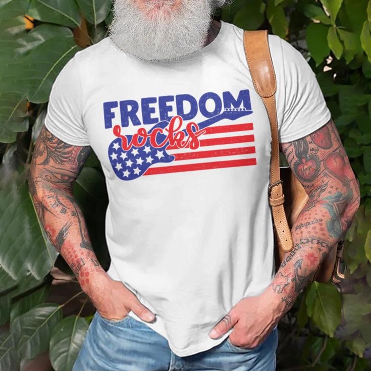 Freedom Rocks Musician Guitarist 721 Shirt Unisex T-Shirt Gifts for Old Men