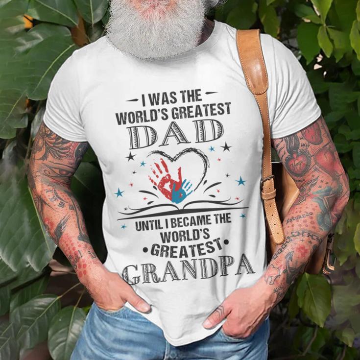 From Worlds Greatest Dad To Worlds Greatest Grandpa 34 Trending Shirt Unisex T-Shirt Gifts for Old Men