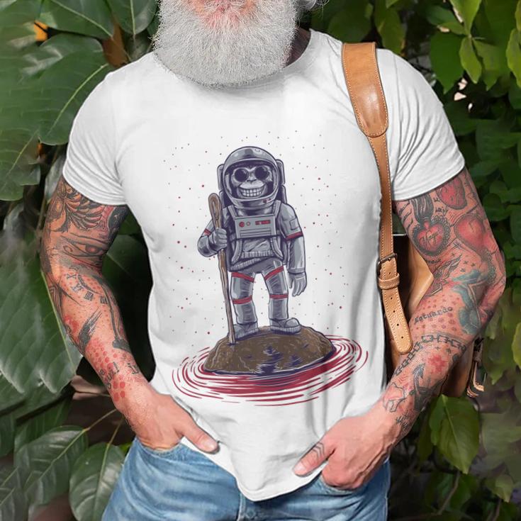 Funny Astronaut Monkey V3 Unisex T-Shirt Gifts for Old Men