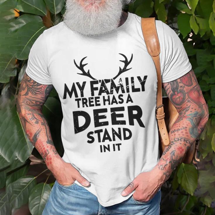 Funny Deer Quotemy Family Tree Has A Deer Stand In It Deer Lovers Unisex T-Shirt Gifts for Old Men