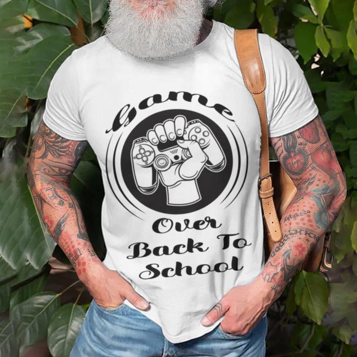 Game Over Back To School Unisex T-Shirt Gifts for Old Men