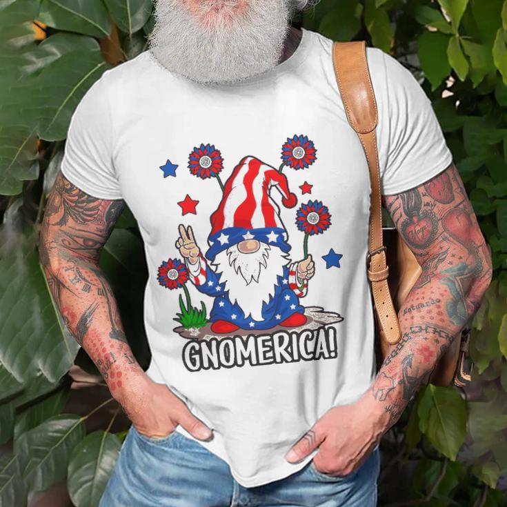 Gnomes 4Th Of July Women Gnomerica Girls American Flag Unisex T-Shirt Gifts for Old Men