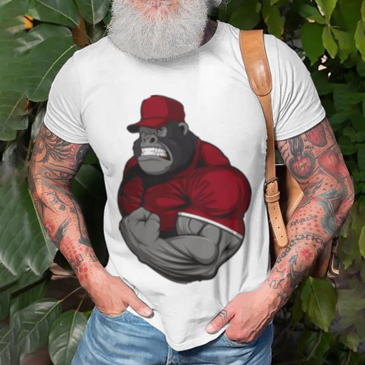 Gorilla Muscle Unisex T-Shirt Gifts for Old Men