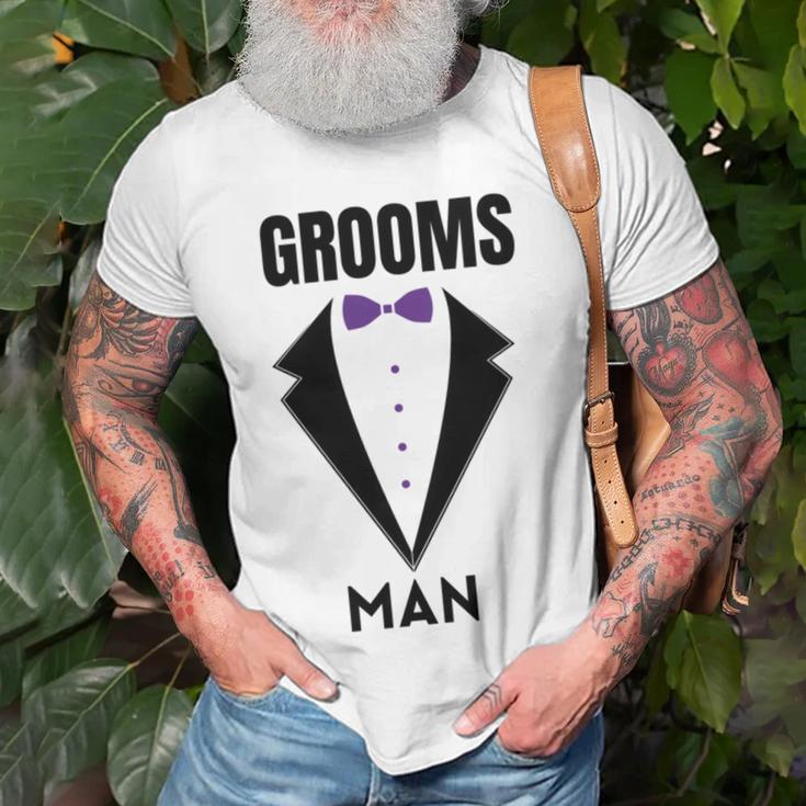 Groomsman Grooms Squad Stag Party Friends Themed Unisex T-Shirt Gifts for Old Men