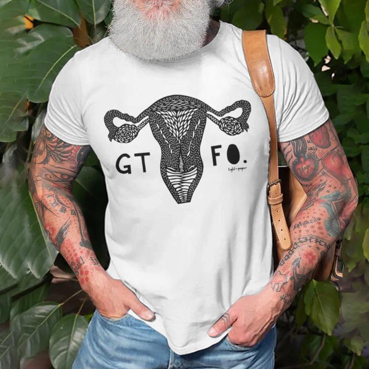 Gtfo Uterus Black Print Perfect Gift Unisex T-Shirt Gifts for Old Men