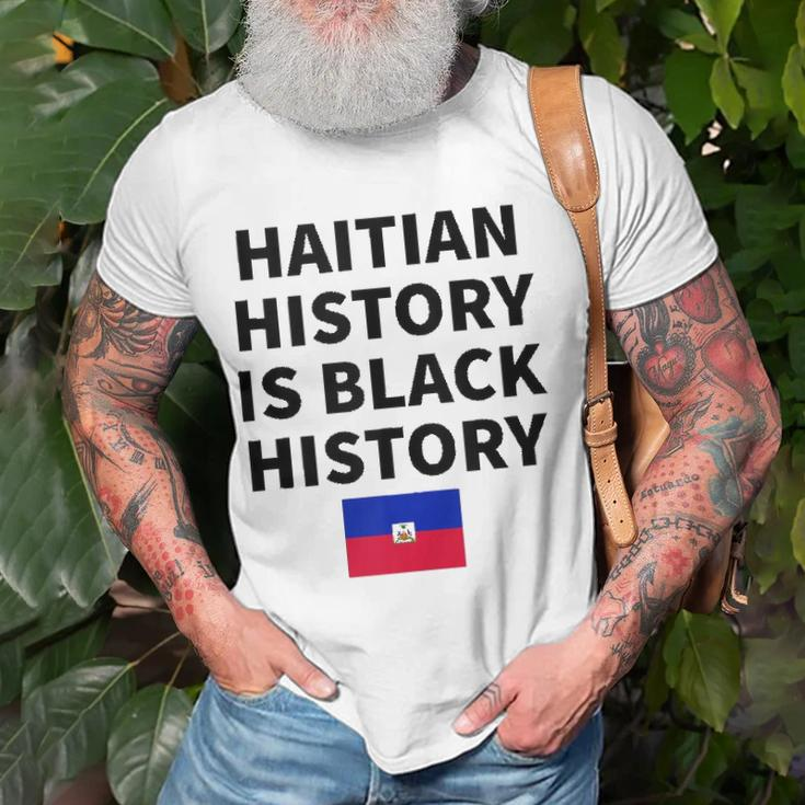 Haitian History Is Black History Haiti Zoe Pride Flag Day T-shirt Gifts for Old Men