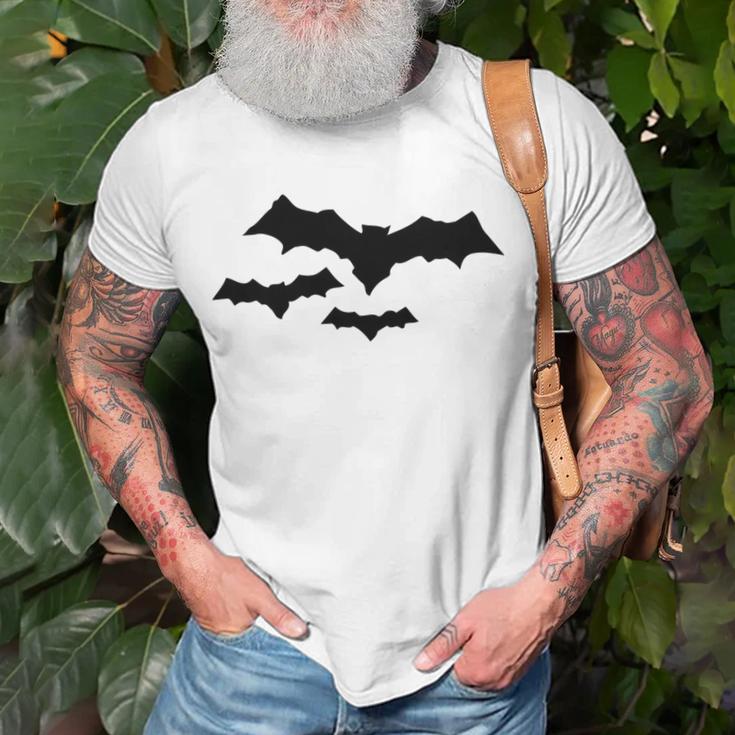 Halloween Scary Vampire Bats Pattern Unisex T-Shirt Gifts for Old Men