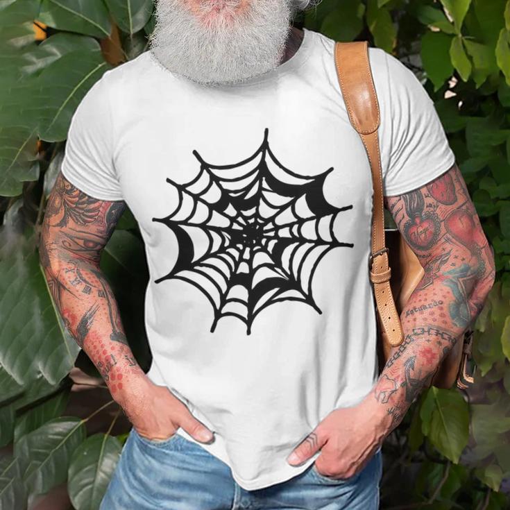 Halloween Spider Web Pattern Unisex T-Shirt Gifts for Old Men