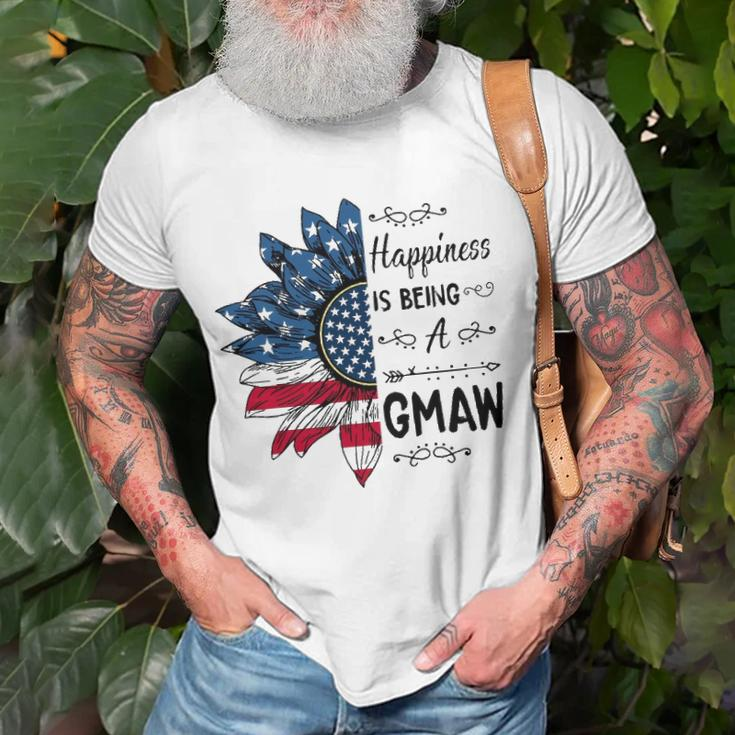 Happiness Is Being A Gmaw Sunflower 4Th Of July Unisex T-Shirt Gifts for Old Men