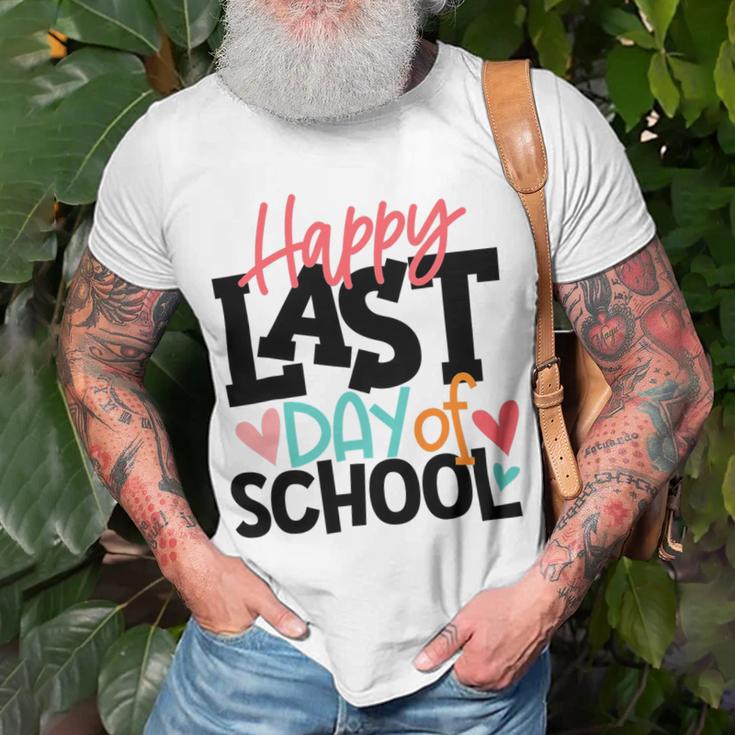 Happy Last Day Of School Shirt Kids Teacher Graduation Unisex T-Shirt Gifts for Old Men