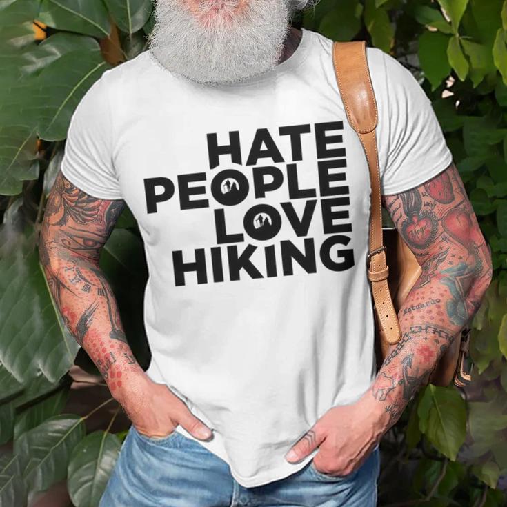 Hate People Love Hiking V2 Unisex T-Shirt Gifts for Old Men