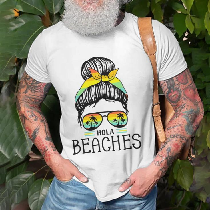 Hola Beaches Funny Beach Vacation Summer For Women Men Unisex T-Shirt Gifts for Old Men