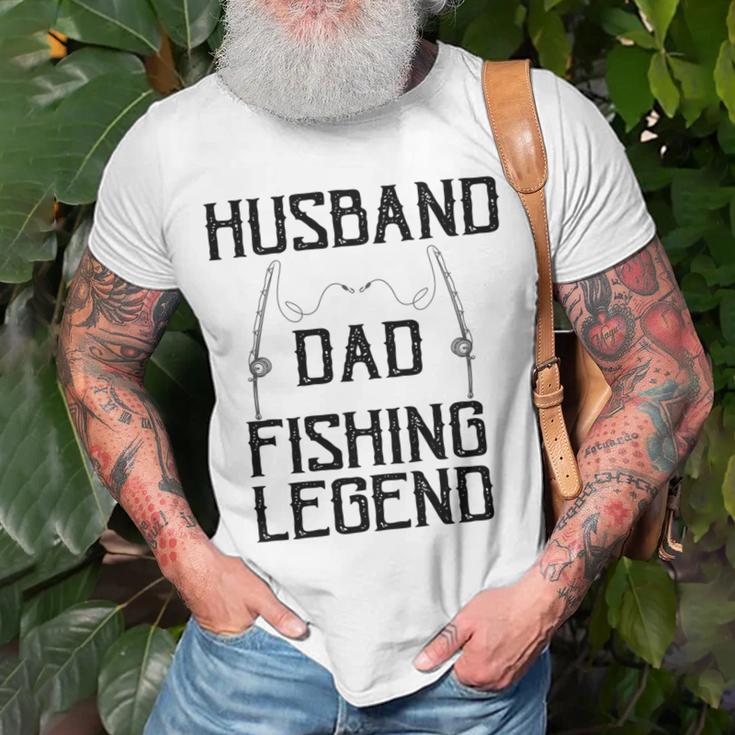 Husband Dad Fishing Legend Funny Fathers Day Father Fishermen Fishing Lovers Fishing V2 Unisex T-Shirt Gifts for Old Men