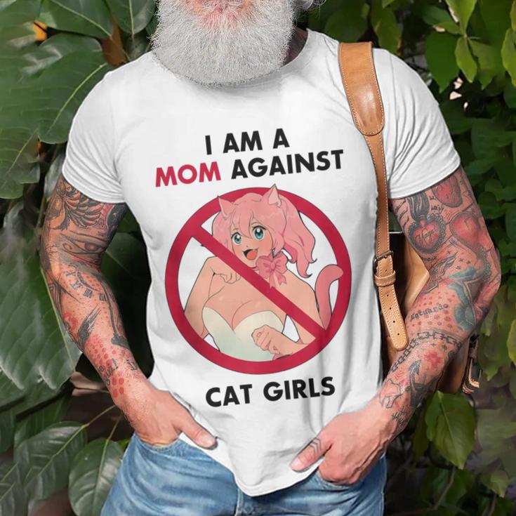 I Am A Mom Against Cat Girls Unisex T-Shirt Gifts for Old Men