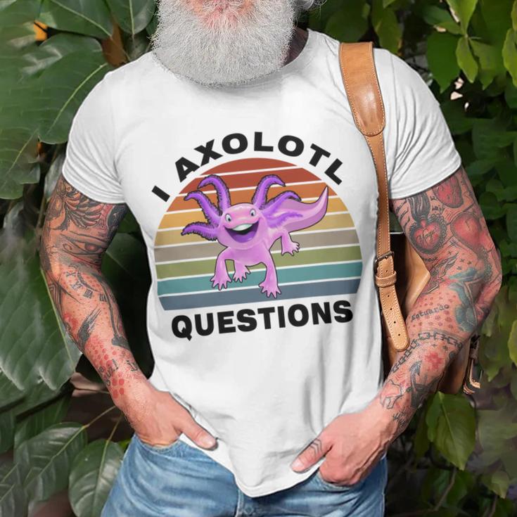 I Axlotl Questions Cute Axlotl V3 Unisex T-Shirt Gifts for Old Men