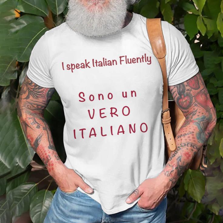 I Speak Italian Fluentlylanguage Italian Unisex T-Shirt Gifts for Old Men