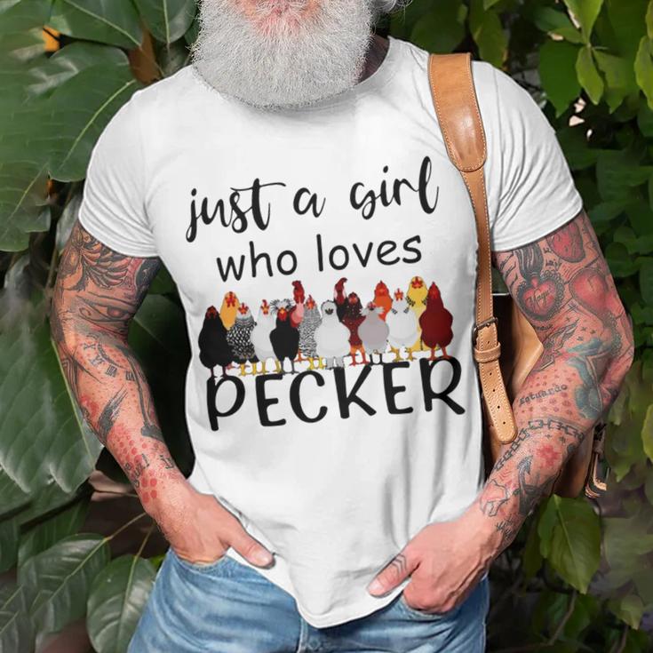 Just A Girl Who Loves Peckers 861 Shirt Unisex T-Shirt Gifts for Old Men