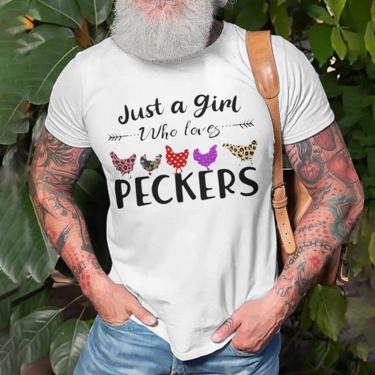 Just A Girl Who Loves Peckers 863 Shirt Unisex T-Shirt Gifts for Old Men