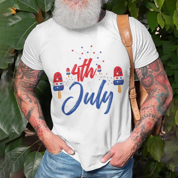 Memorial Day 4Th Of July Holiday Patriotic Ice Cream V2 Unisex T-Shirt Gifts for Old Men