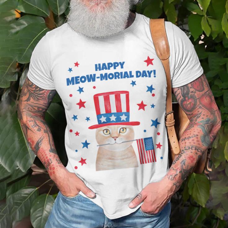 Memorial Day Cat Meowmorial Day Unisex T-Shirt Gifts for Old Men