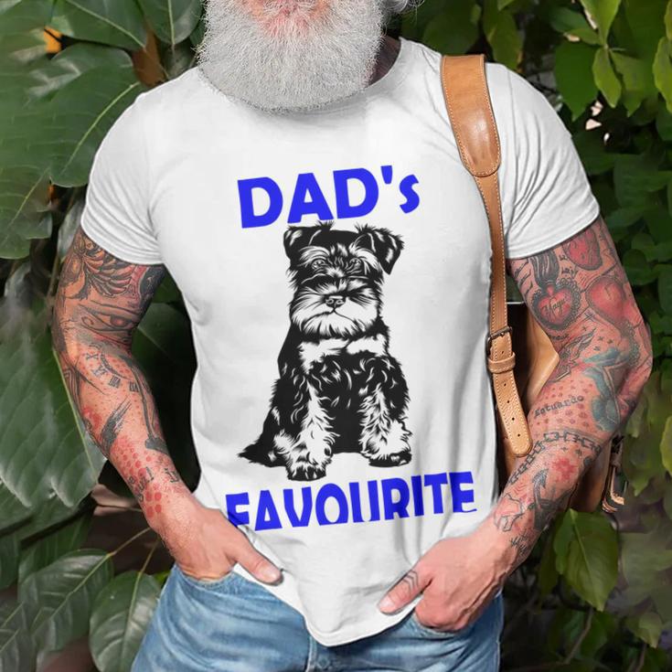 Miniature Schnauzer At Home Dads Favourite Multi Tasking Dog Unisex T-Shirt Gifts for Old Men