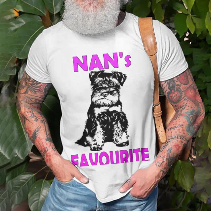 Miniature Schnauzer At Home Nans Favourite Multi Tasking Dog Unisex T-Shirt Gifts for Old Men