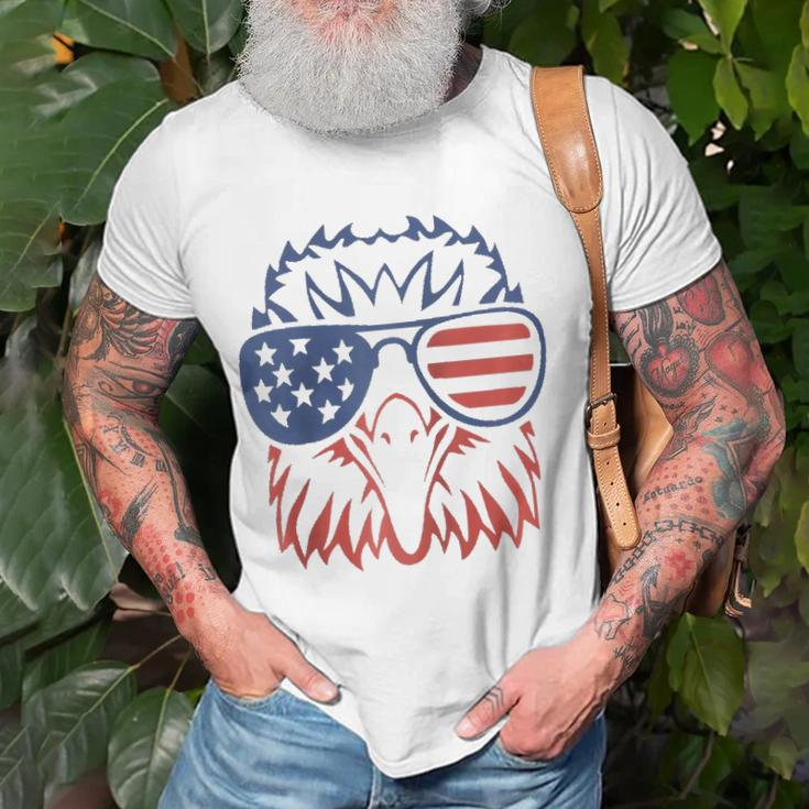 Patriotic Eagle 4Th Of July Usa American Flagraglan Baseball Unisex T-Shirt Gifts for Old Men
