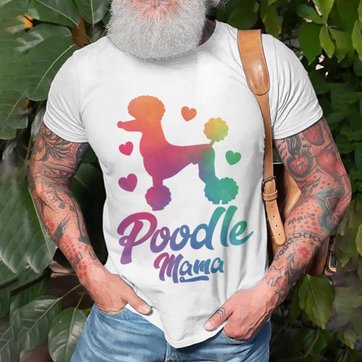 Poodle Mama Colorful Poodle Dog Mom Unisex T-Shirt Gifts for Old Men