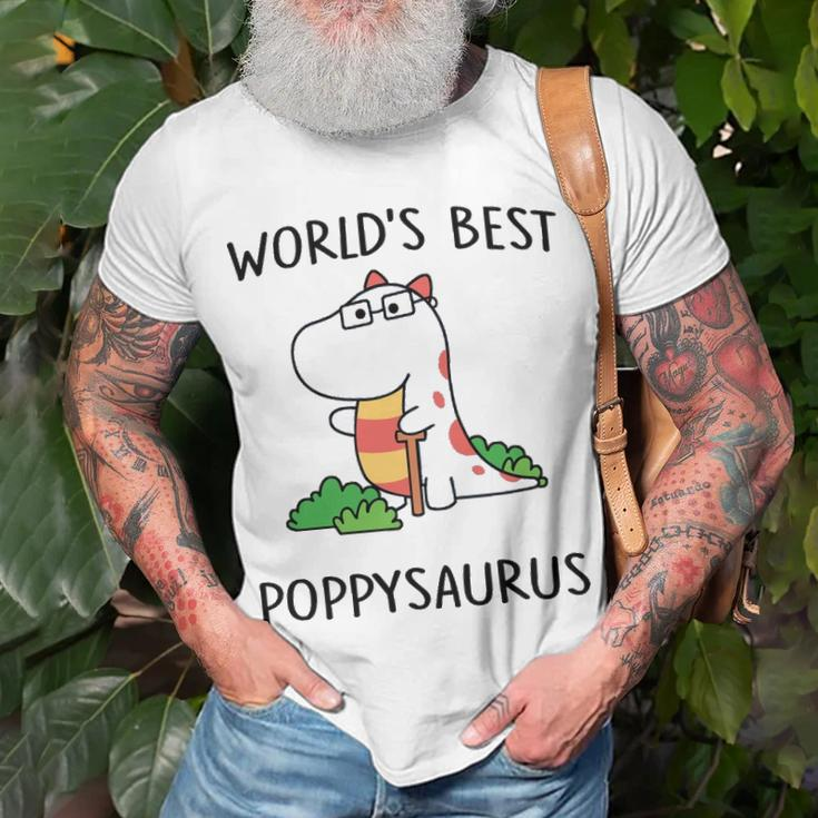 Poppy Grandpa Worlds Best Poppysaurus T-Shirt Gifts for Old Men