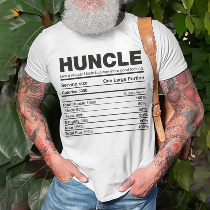 Premium Huncle Like A Regular Uncle But Way More Good Looking Nutrition Chart Unisex T-Shirt Gifts for Old Men