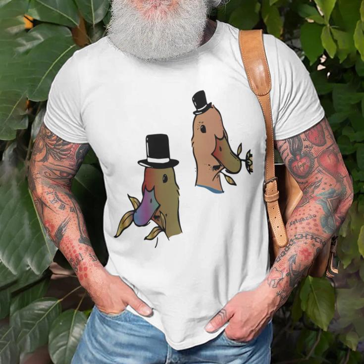 Romantic Duck Classy Ducks Unisex T-Shirt Gifts for Old Men