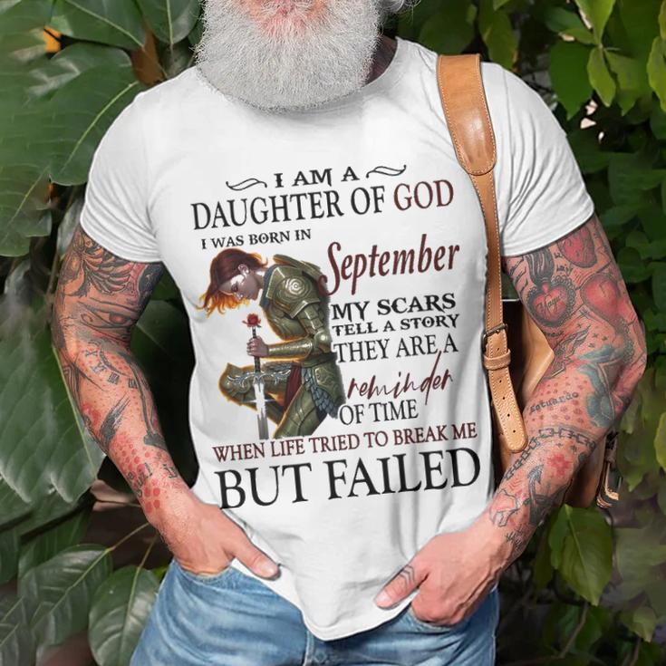 September Girl September Girl I Am A Daughter Of God T-Shirt Gifts for Old Men