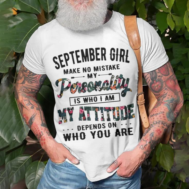 September Girl Make No Mistake My Personality Is Who I Am T-Shirt Gifts for Old Men
