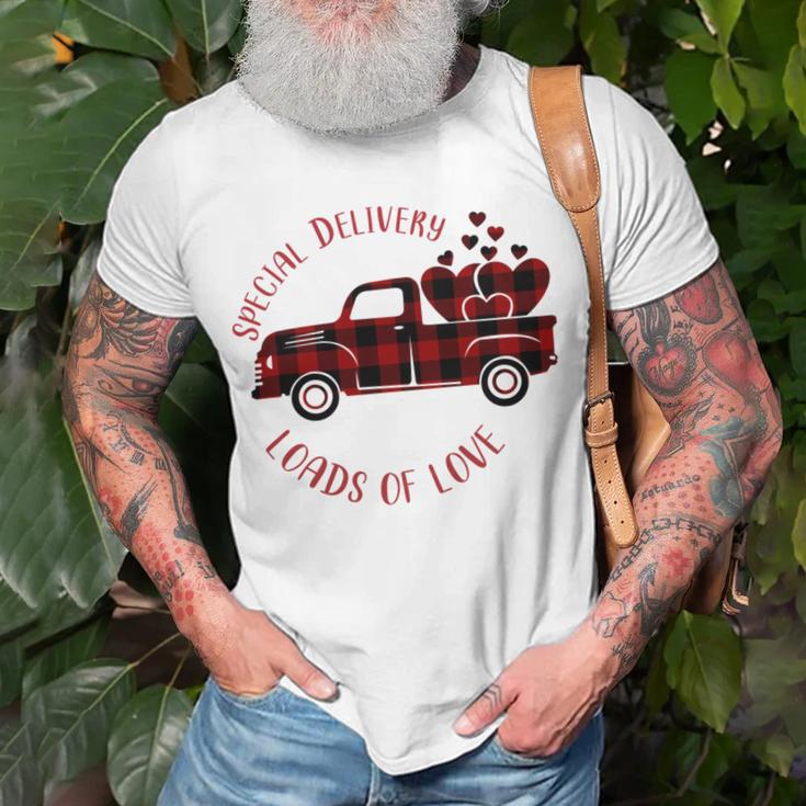 Special Delivery Valentines Car Red Plaid Unisex T-Shirt Gifts for Old Men