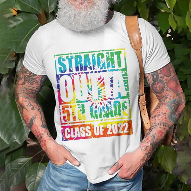 Straight Outta 5Th Grade Class Of 2022 Graduation Tie Dye Unisex T-Shirt Gifts for Old Men