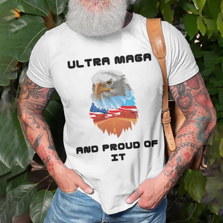 Ultra Mega And Proud Of It Pro Trump Patriotic Republican Unisex T-Shirt Gifts for Old Men