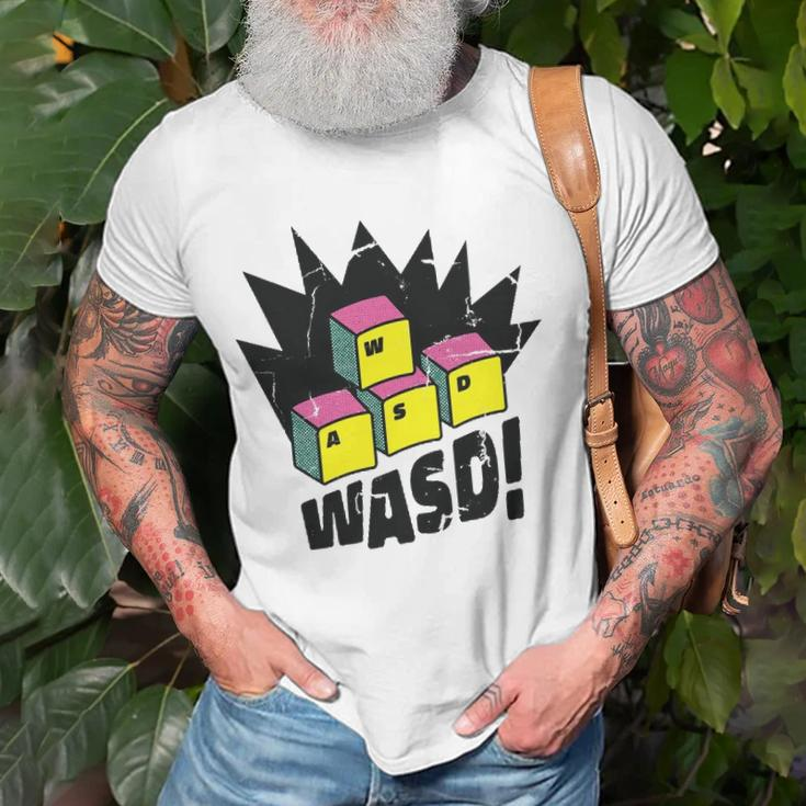 Wasd Pc Gamer Video Game Gaming Games For Gamers Unisex T-Shirt Gifts for Old Men