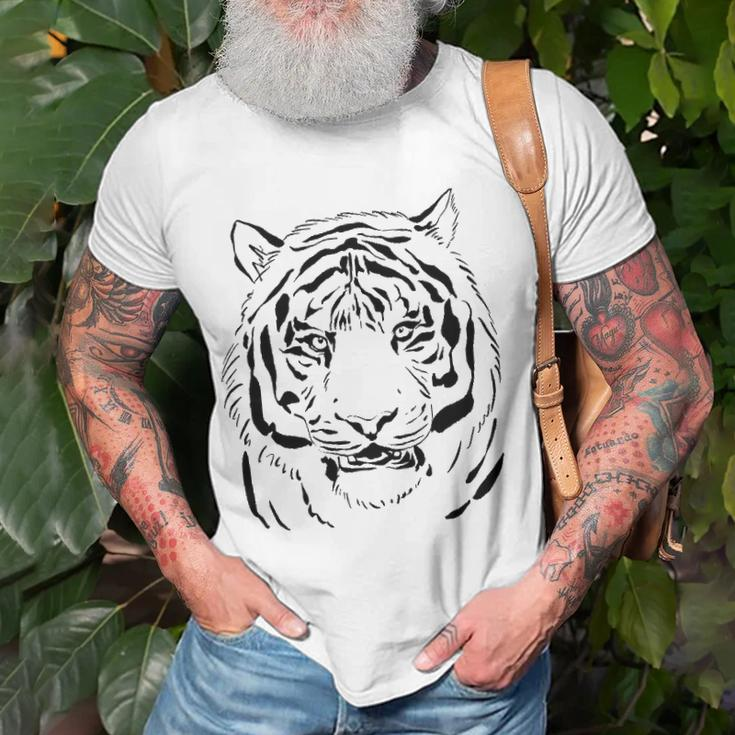 White Tiger Head For And Tiger Dad And Tiger Lover T-shirt Gifts for Old Men