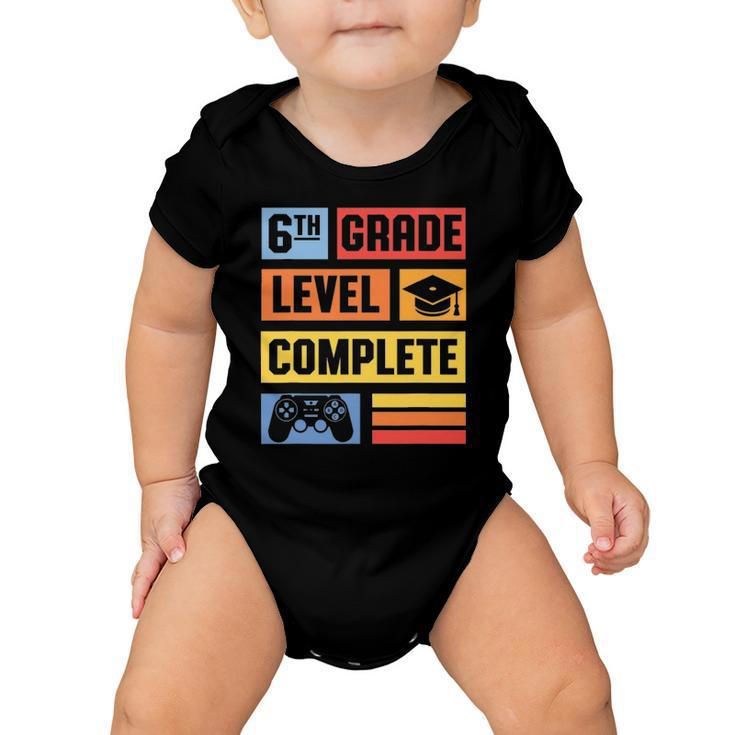 6Th Grade Level Complete  Graduation Student Video Game Baby Onesie