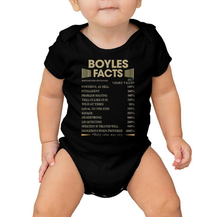 Boyles Name Gift   Boyles Facts Baby Onesie