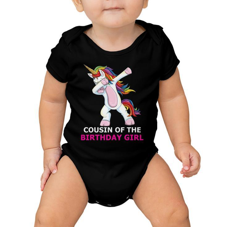 Dabbing Unicorn Cousin Of The Birthday Girl Party Baby Onesie